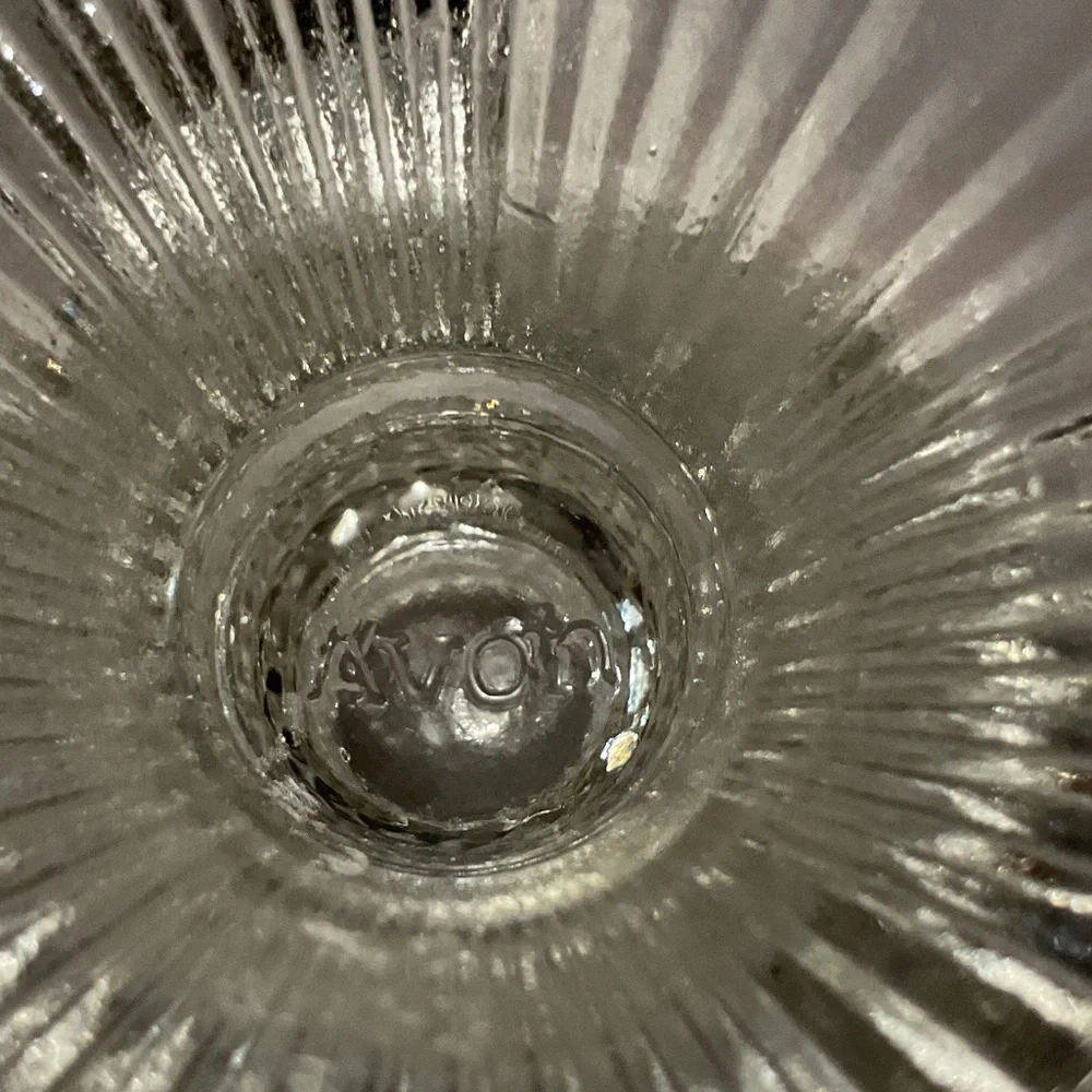 Avon Clear Glass Textured Vase